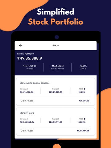 Moneyvesta: Stocks, MFs & FDs iPad screenshot