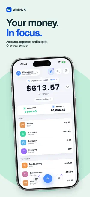 Wealthly AI: Budget Tracker screenshot 1