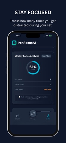 IronFocusAI: Gym Workout Log screenshot