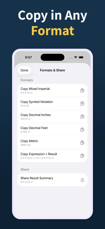 Feet Inches Calculator screenshot 3 of 6