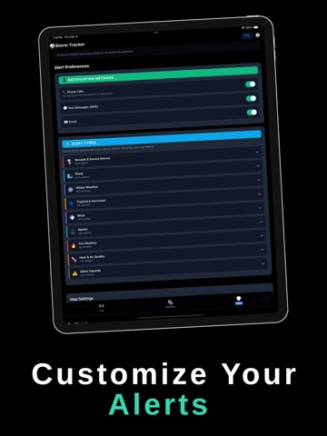 Weather Alerts by RidgeLabs iPad screenshot
