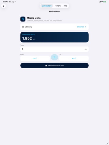MetaCAD QNH Converter iPad screenshot