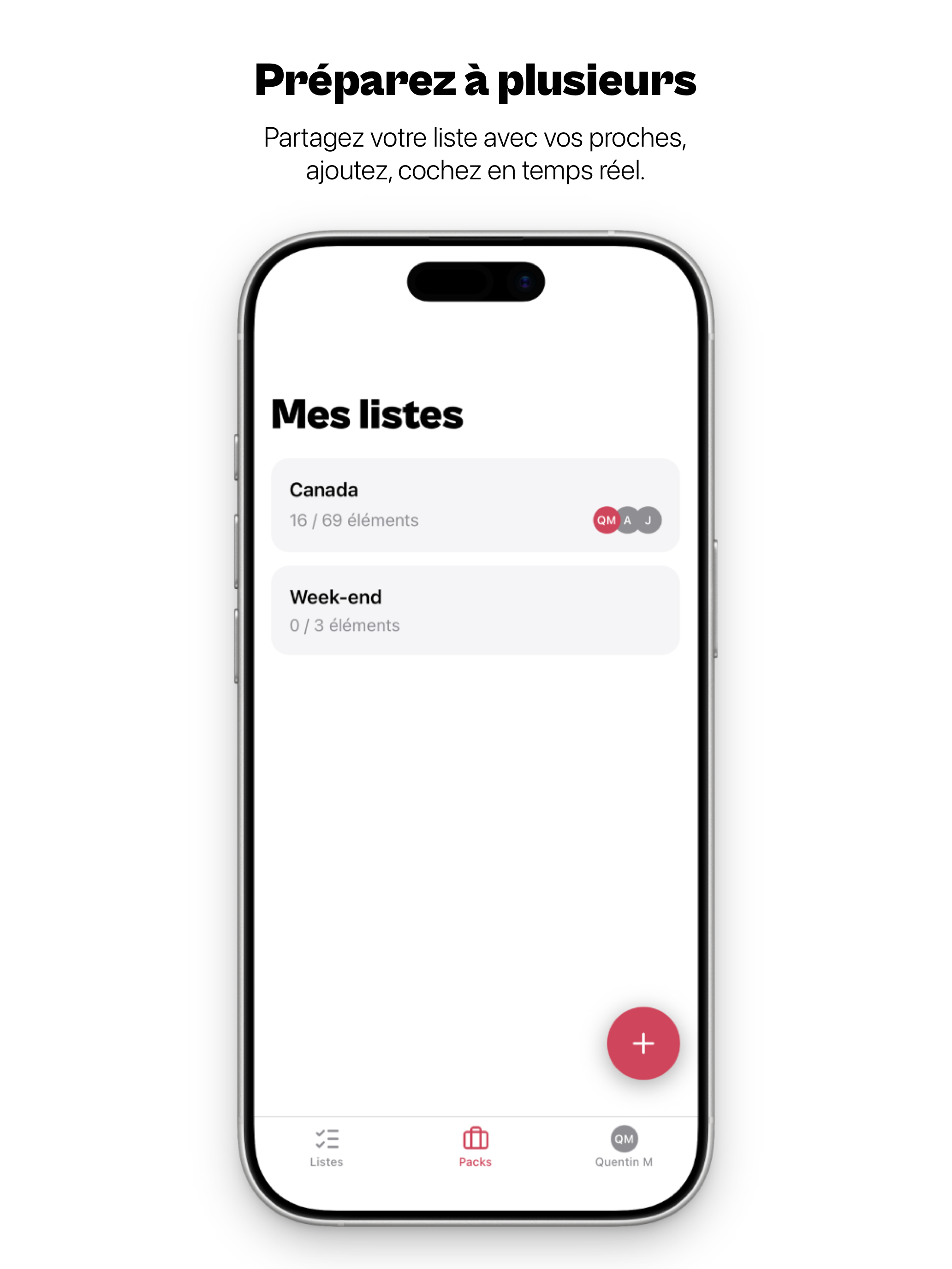 CheckPack - Listes de Bagages