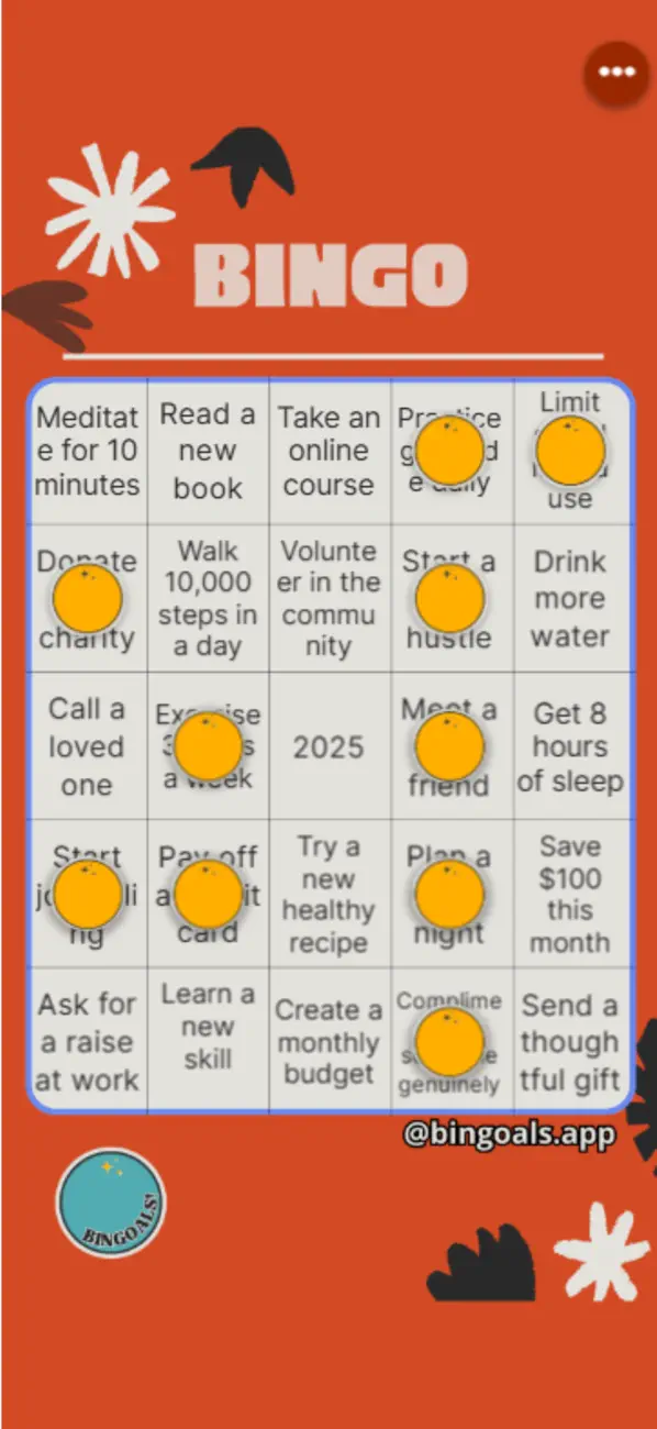 Screenshot #1 pour Bingoals App