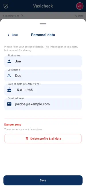 Vaxicheck screenshot 4