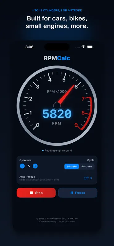 MyRPMCalc screenshot 2 of 3