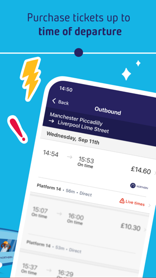 Northern Train Tickets & Times Screenshot