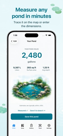Pond Care: Measure & Dose iPhone screenshot
