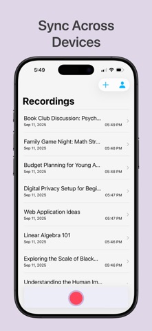 Tensha: Live Transcribe iPhone screenshot