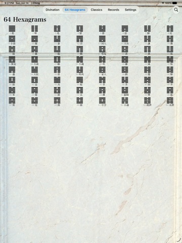 Zhouyi I Ching Oracle iPad screenshot