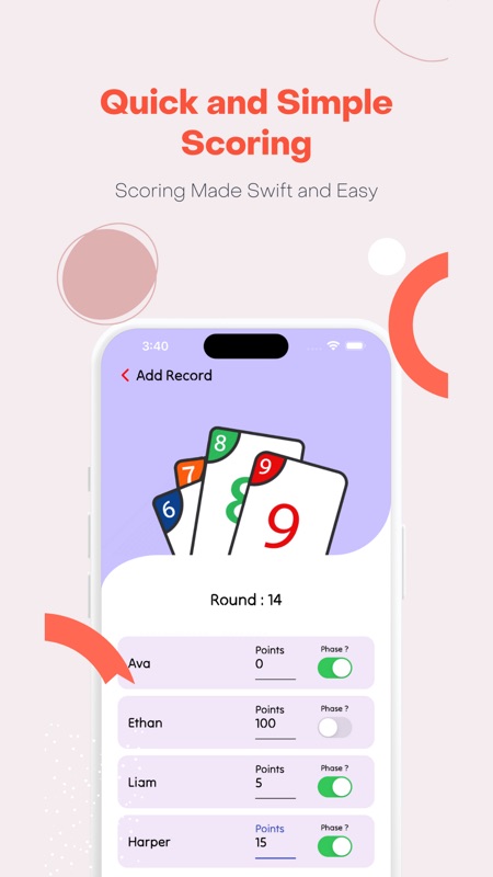 Phase 10 Scoreboard screenshot 4