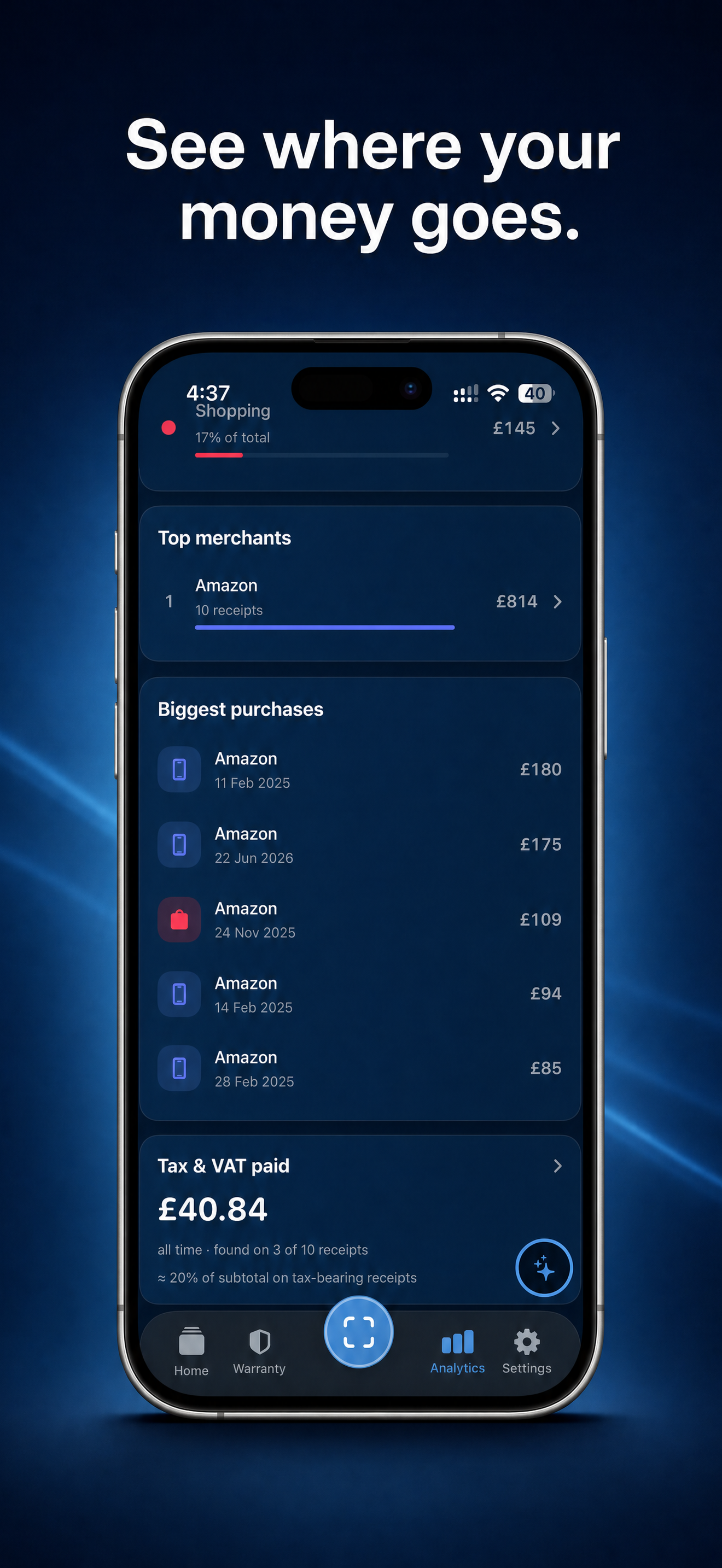 Tally: Private Receipt Scanner screenshot 7