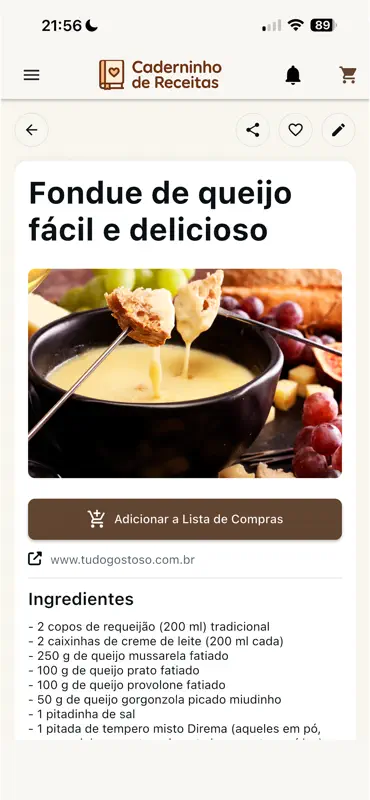 Caderninho de Receitas screenshot 2 of 6