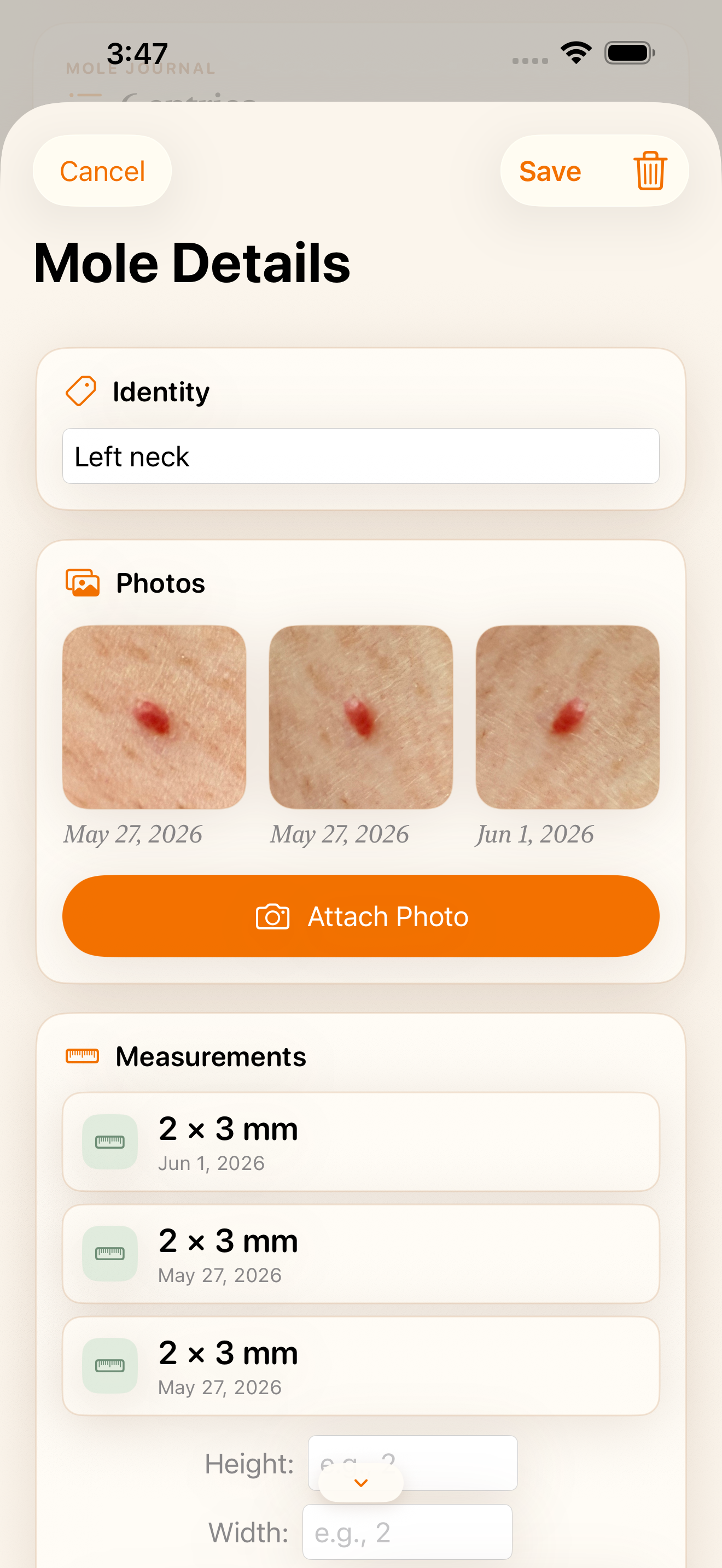 MoleJournal screenshot 4