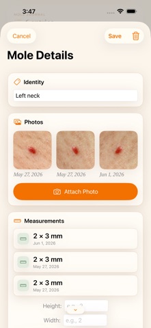 MoleJournal screenshot