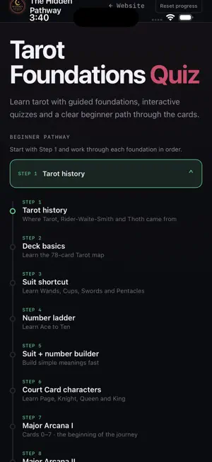 Tarot Foundations screenshot 1