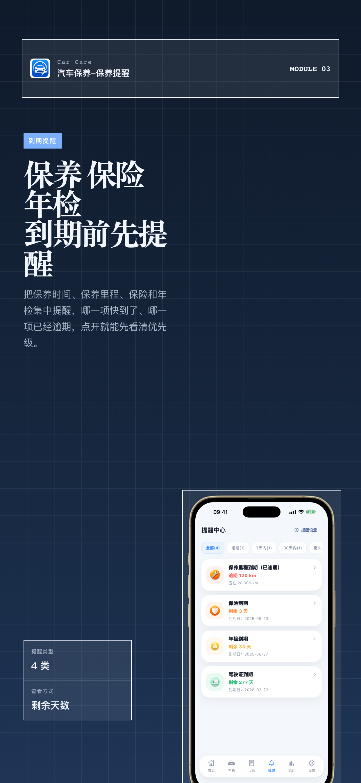 汽车保养-保养提醒 screenshot 3