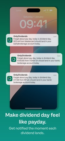 OnlyDividends Dividend Tracker screenshot