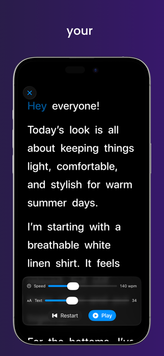 Promptly - Teleprompter Screenshot 2 of 3