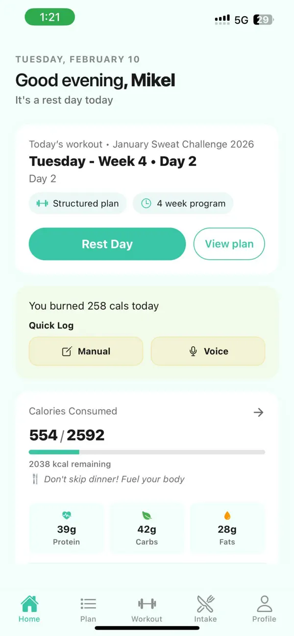 Screenshot #1 pour SweatFit