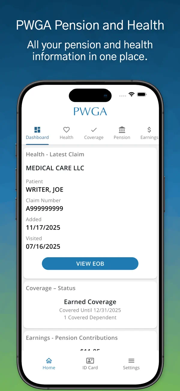 Screenshot #1 pour PWGA Pension and Health