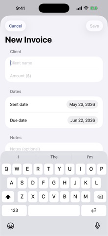 InvoiceNotes Invoice Log screenshot