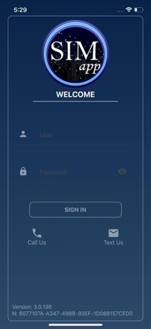 SIM BI App screenshot