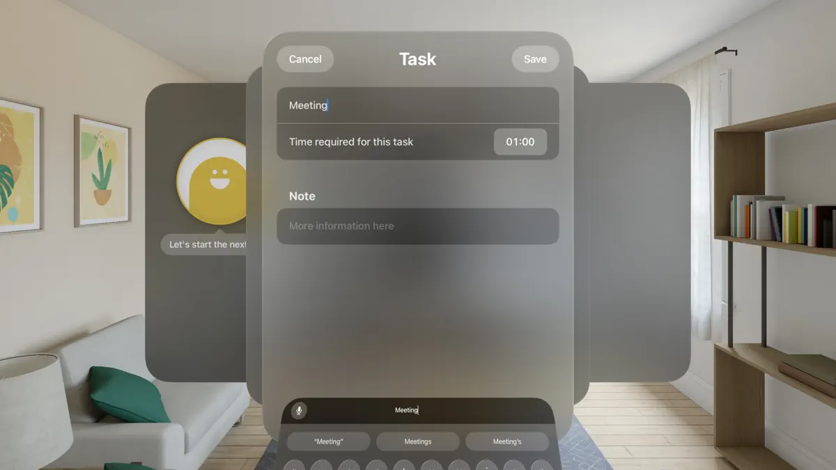 TimeMotion+ for Vision Pro screenshot 2