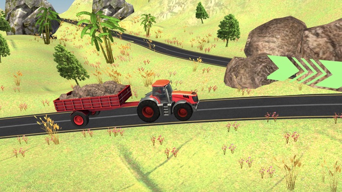 Hill tractor trolley transport