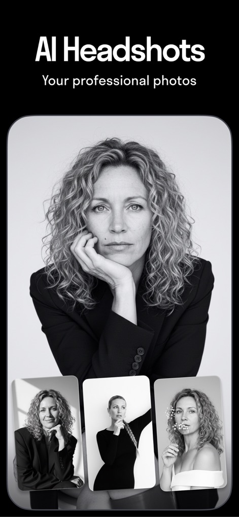 Reface: Face Edit AI Photo App - Gere retratos profissionais com IA e explore diversos estilos, ideais para perfis e portfólios.