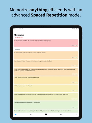 Memorize Anything Forever iPad screenshot
