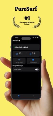 PureSurf: Browser Ad Blocker Screenshot 1 of 4