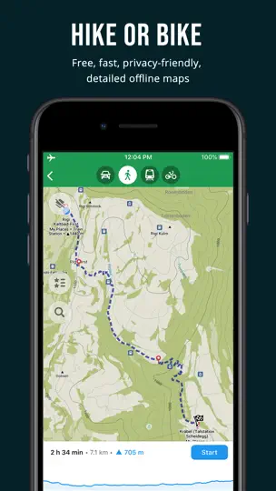 Organic Maps・Offline Maps, GPS iPhone Screenshot 1