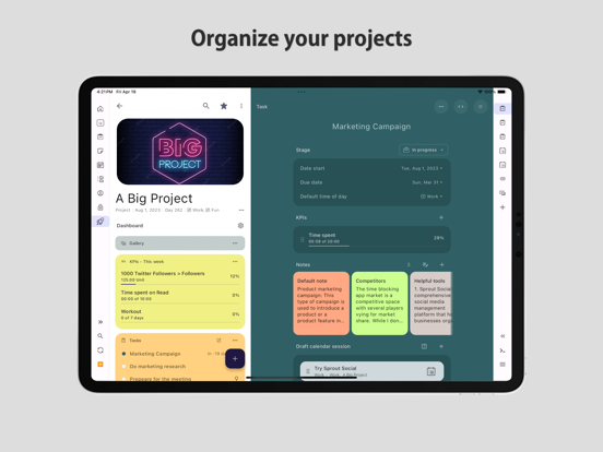 Journal it! -Life Organization iPad screenshot 5 - Productivity app