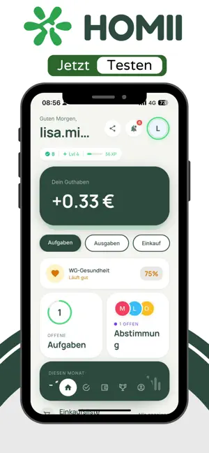 Homii – WG & Haushalts App screenshot 1