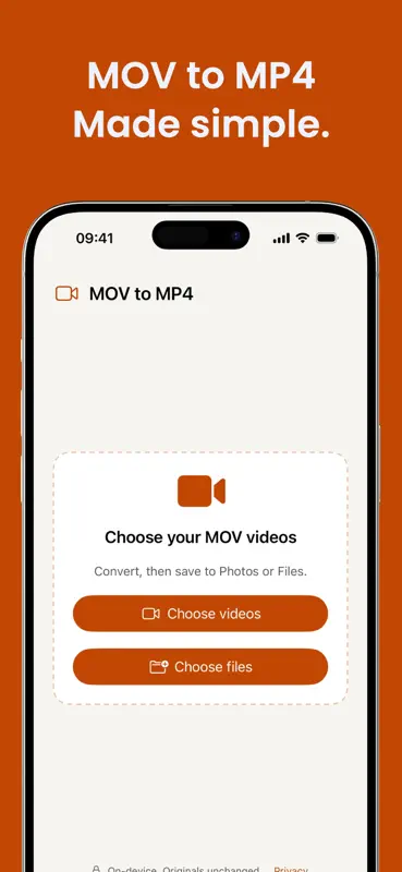 MOV to MP4: Video Converter screenshot 1 of 3