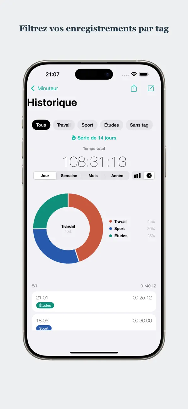 Screenshot #3 pour Time Manage : Chronomètre