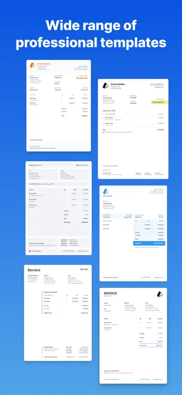 Simple Invoice Bill Maker screenshot 3 of 6