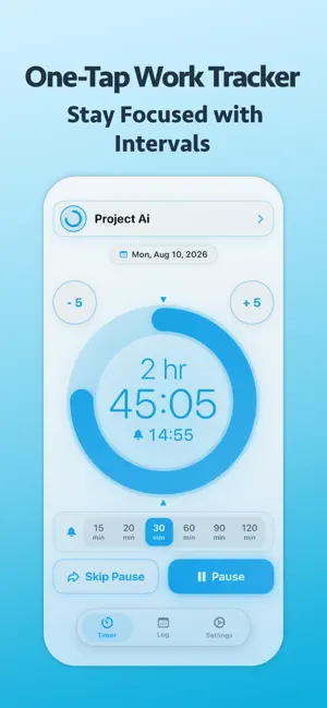 LogTimer - Work Hours Tracker screenshot 1