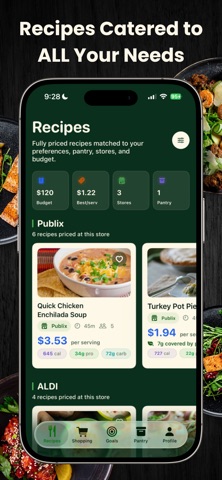Harvest: Diet & Budgeting App iPhone screenshot