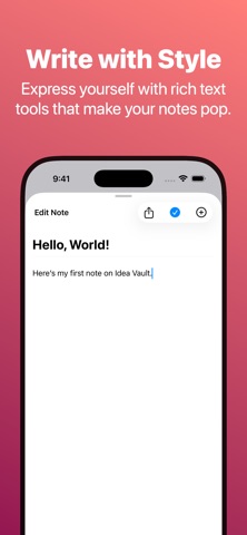 Idea Vault - Notes & Journal Screenshot 2 of 5