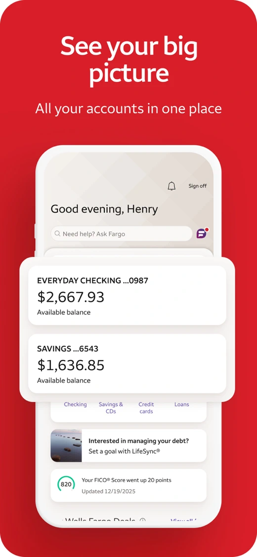 Wells Fargo Mobile® screenshot 2