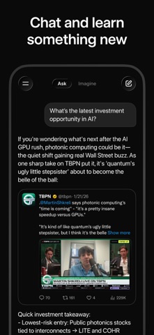 Grok AI iPhone screenshot