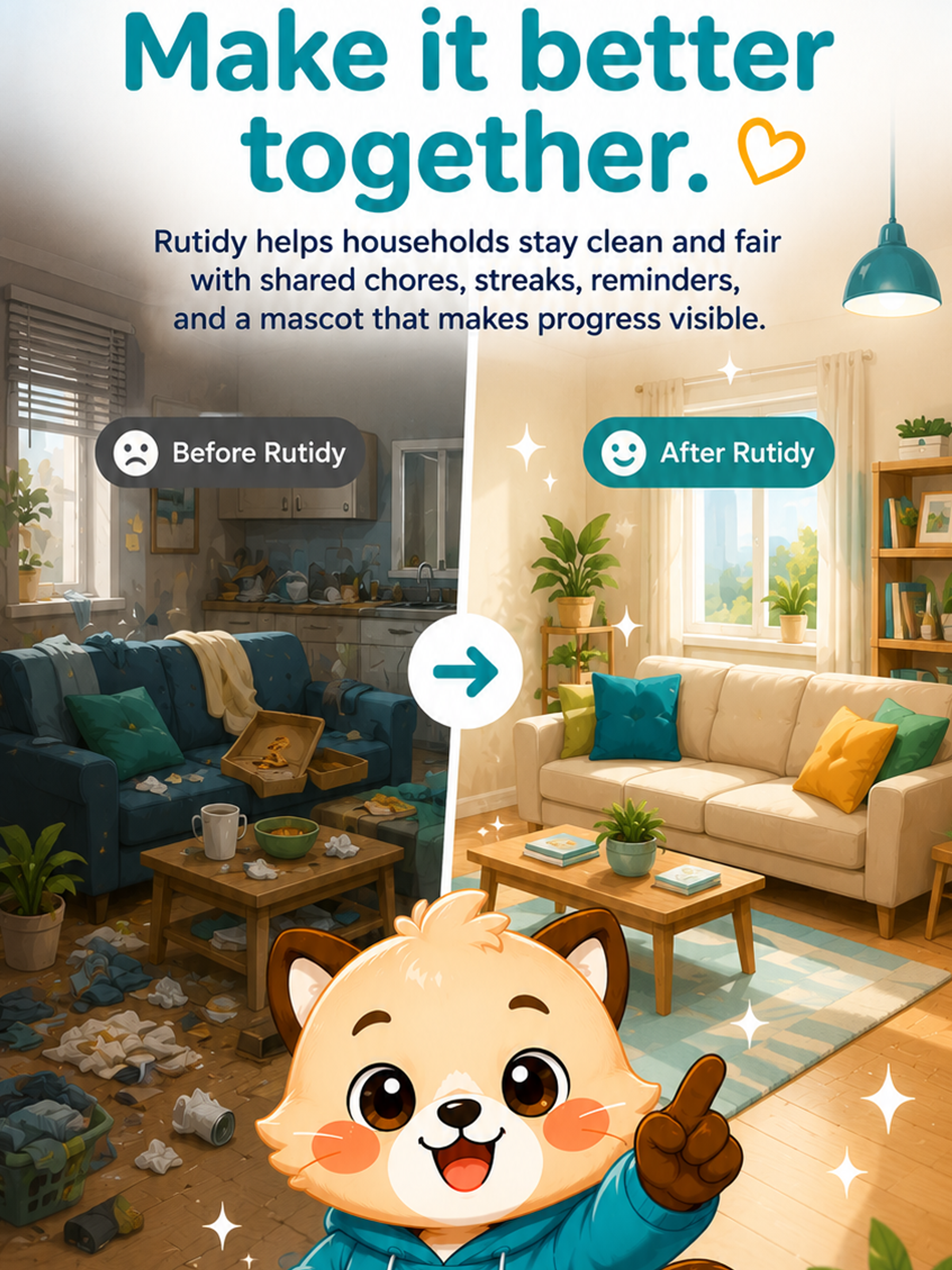 Rutidy: Shared House Cleaning screenshot 12