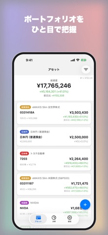 資産管理とポートフォリオ分析: Cartera iPhone screenshot