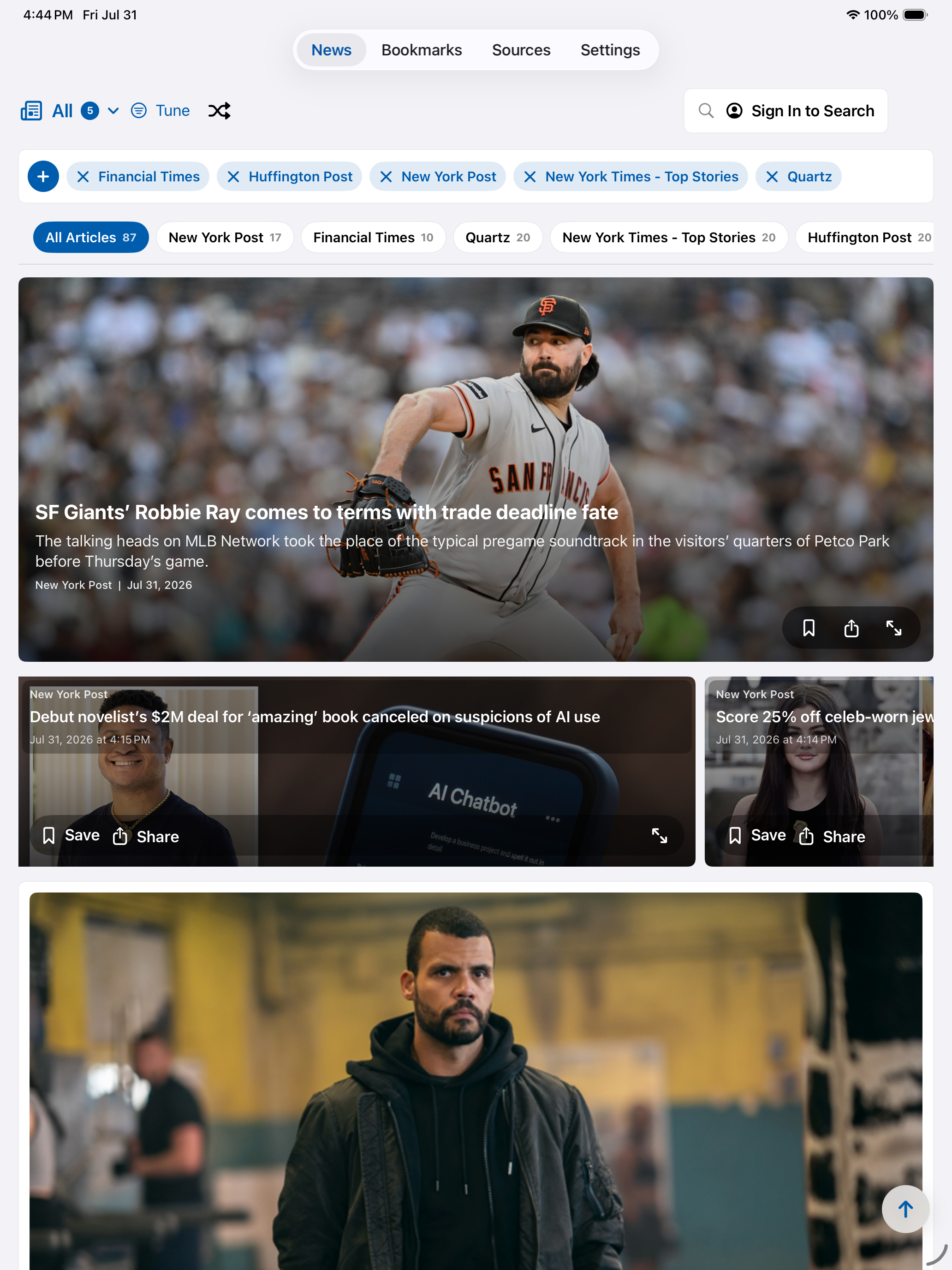 NewsFeedReader – One News Feed screenshot 5
