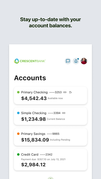Crescent Bank iPhone screenshot 2 - Finance app