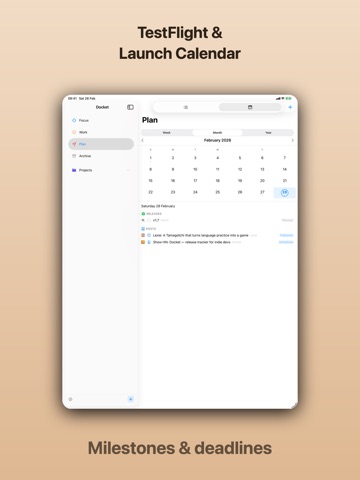 Docket - Dev Release Tracker iPad screenshot