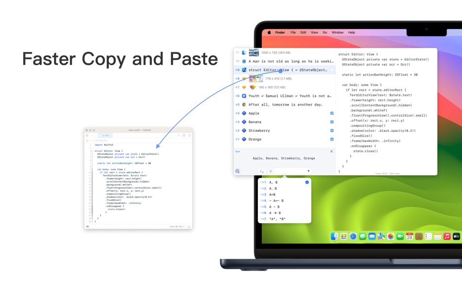 #1. OnePaste - A Magical Clipboard (macOS) 由: 伟坤 方