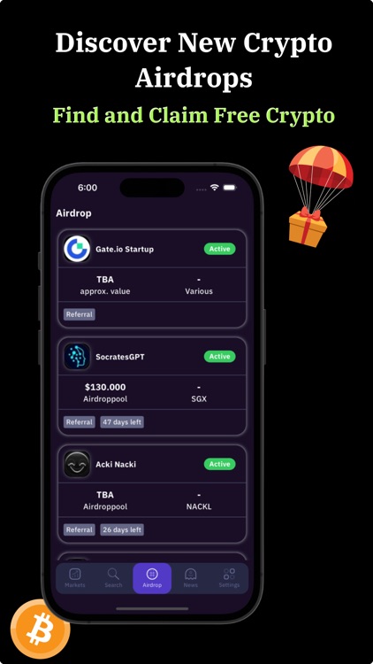Airdrop hub: Earn Crypto